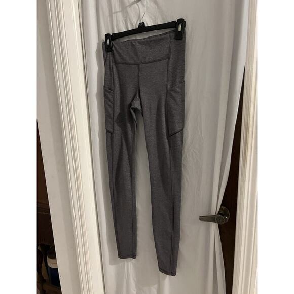 Lululemon Gray Full On Luxtreme Speed Up Leggings Media Pockets Sz 4 - Picture 1 of 5